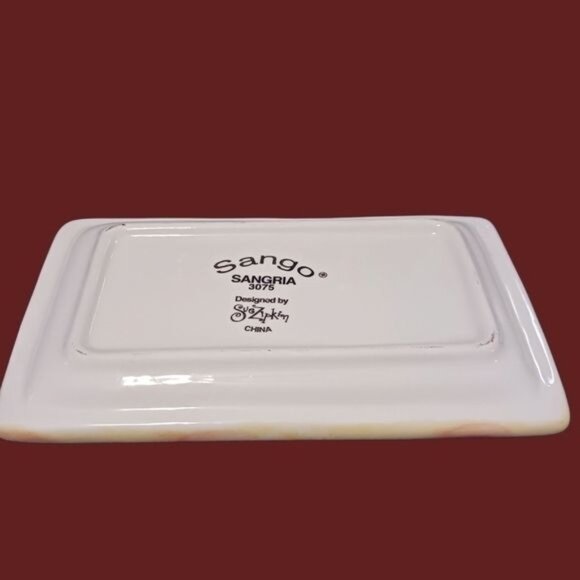 Sango sangria set of 7 pcs butter dish salt& pepper creamer& sugar lid - Picture 12 of 12